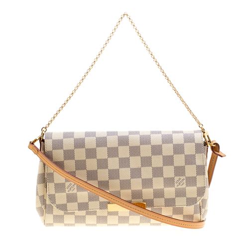 louis vuitton damier azur canvas favorite mm bag